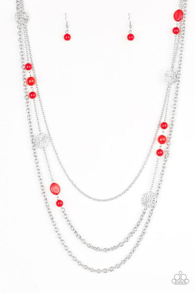 Pretty Pop-tastic - Red Necklace