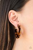 Tropically Torrid - Brown Earring