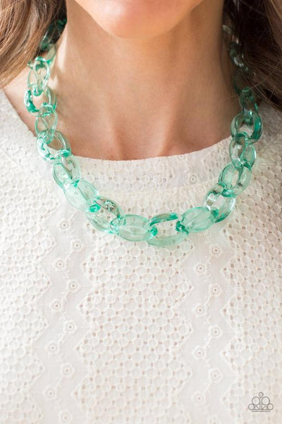 Ice Queen - Green Necklace