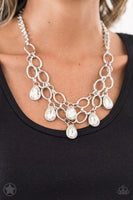 Show Stopping Shimmer - White Necklace