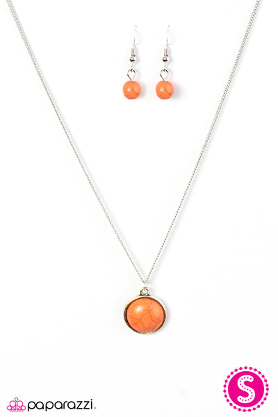 Sandstone Sunsets - Orange Necklace