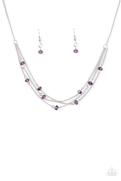 Sparkle Brilliantly - Purple Necklace