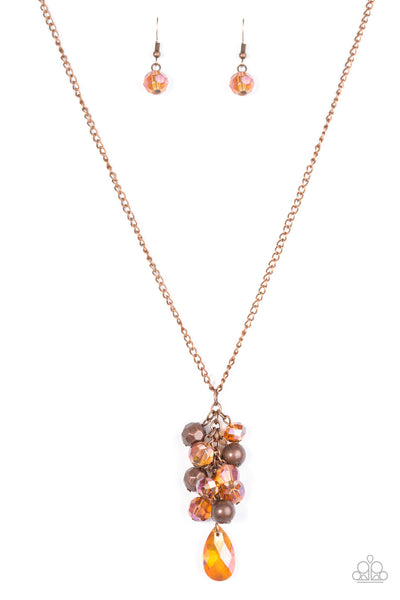 Somewhere Over the Glitter Rainbow - Copper Necklace