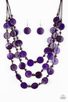 Tiki Tango - Purple Necklace