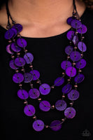 Tiki Tango - Purple Necklace