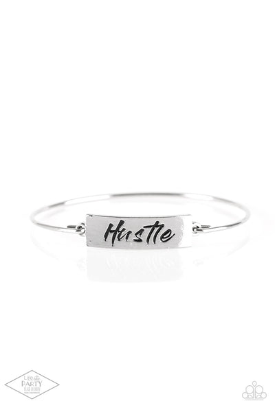 Hustle Hard - Silver Bracelet