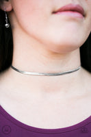 Serpentine Shimmer - Silver Necklace