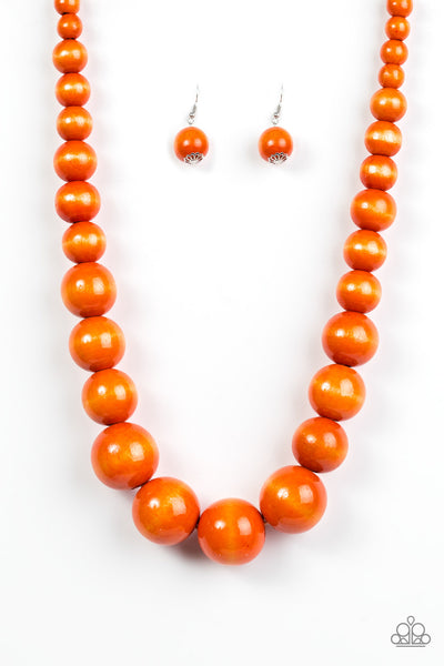Effortlessly Everglades - Orange Necklace