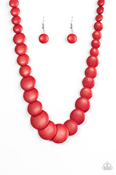 Desert Flats - Red Necklace