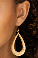 Straight Up Shimmer - Gold Earring