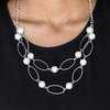 Beat of Both POSH-ible Worlds - White Necklace