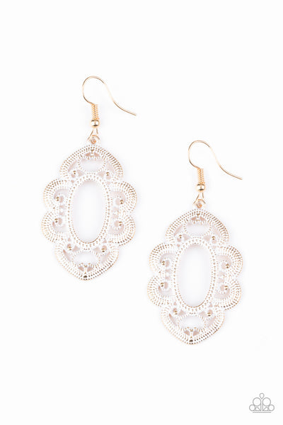 Mantras and Mandalas - Gold Earring
