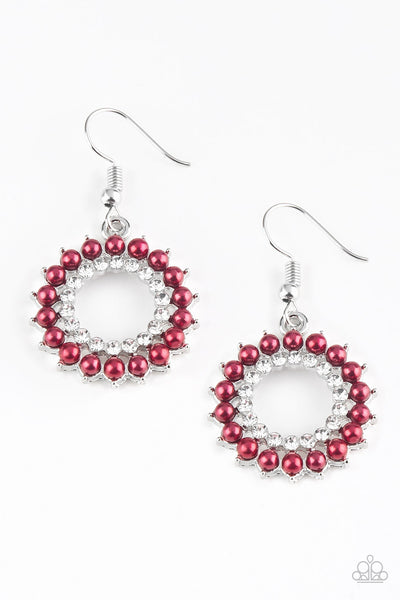Wreathed in Radiance - Red Earring