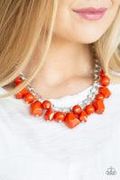 Gorgeously Globetrotter - Orange Necklace