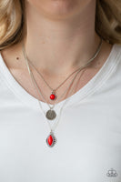 Tide Drifter - Red Necklace