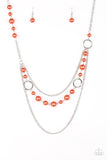 Party Dress Princess - Orange Necklace