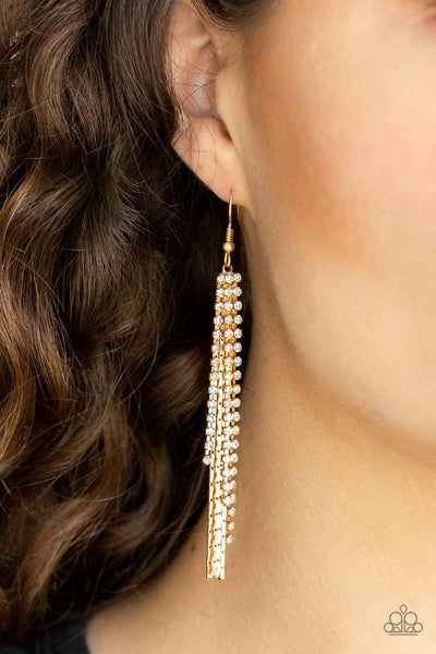 Red Carpet Bombshell - Gold Earrings