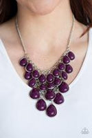 Shop 'Til You TEARDROP - Purple Necklace