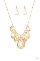 Teardrop Tempest - Gold Necklace