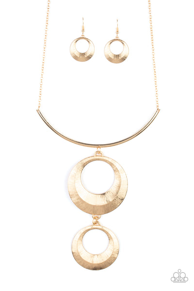 Egyptian Eclipse - Gold Necklace