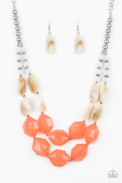 Seacoast Sunset - Orange Necklace