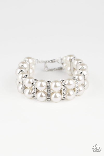 Glowing Glam - White Bracelet