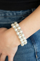 Glowing Glam - White Bracelet