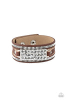 Shockingly Sparkly - Brown Urban Bracelet