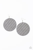 Pleated Plains - Silver Earrings