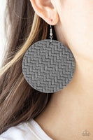 Pleated Plains - Silver Earrings