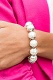 One Woman Show Stopper - White Bracelet