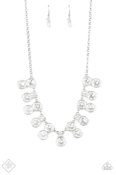 Top Dollar Twinkle - White Necklace