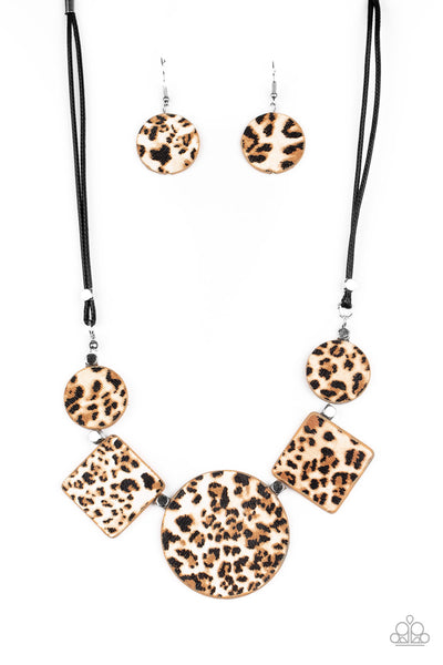 Here Kitty Kitty - Brown Necklace