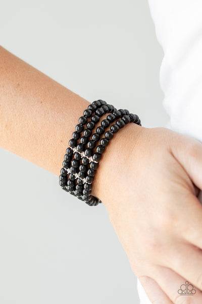 Stacked To The Top - Black Bracelet