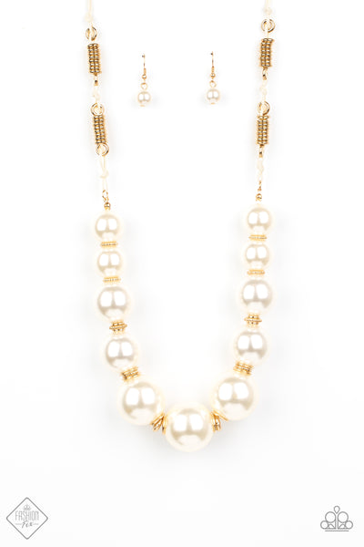 Pearly Prosperity - Gold Necklace