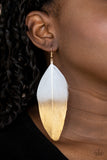 Fleek Feathers - White Earrings
