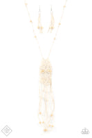 Macrame Majesty - White Necklace