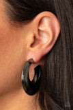 Chick CRESCENTO - Black Hoop Earring