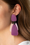 All FAUX One - Purple Earring