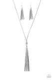 Hold My Tassel - Silver Necklace