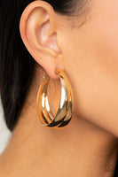 Colossal Curves - Gold Earrings