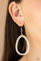 Casual Curves - Silver Earrings
