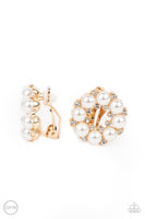 Roundabout Ritz - Gold Clip On Earrings
