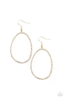 OVAL - Ruled - Gold Earrings