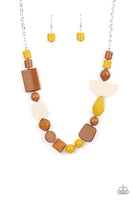 Tranquil Trendsetters - Yellow Necklace