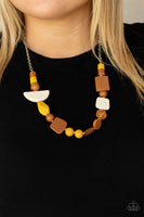 Tranquil Trendsetters - Yellow Necklace