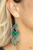 Dearly Debonair - Green Earrings