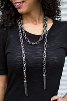 Scarfed for Attention - Gunmetal Necklace