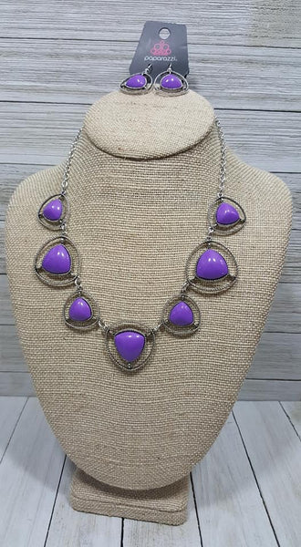 Make a Point - Purple Necklace