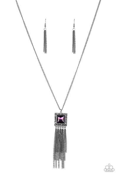Shimmering Sensei - Purple Necklace